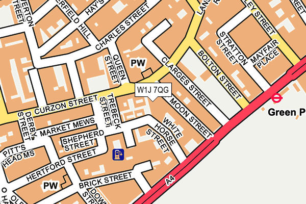 W1J 7QG map - OS OpenMap – Local (Ordnance Survey)