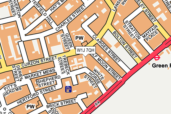 W1J 7QH map - OS OpenMap – Local (Ordnance Survey)