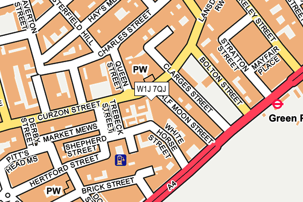 W1J 7QJ map - OS OpenMap – Local (Ordnance Survey)