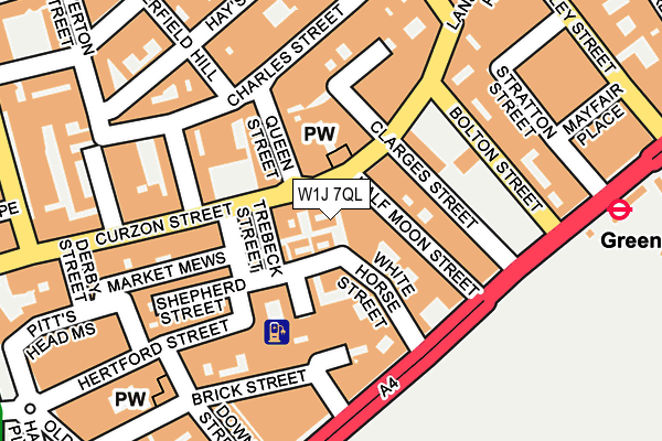 W1J 7QL map - OS OpenMap – Local (Ordnance Survey)