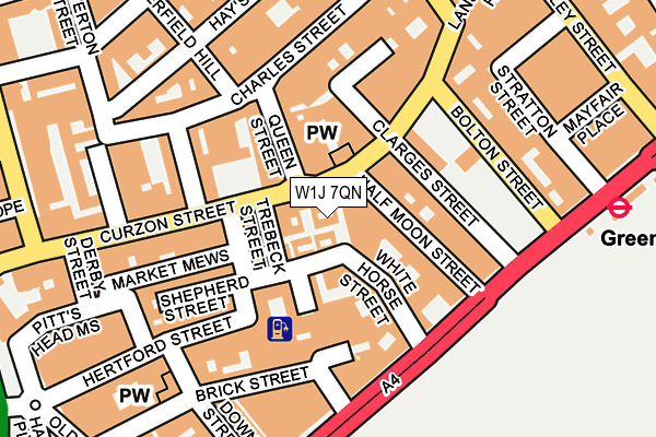 W1J 7QN map - OS OpenMap – Local (Ordnance Survey)