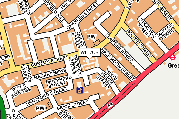 W1J 7QR map - OS OpenMap – Local (Ordnance Survey)