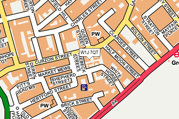 W1J 7QT map - OS OpenMap – Local (Ordnance Survey)