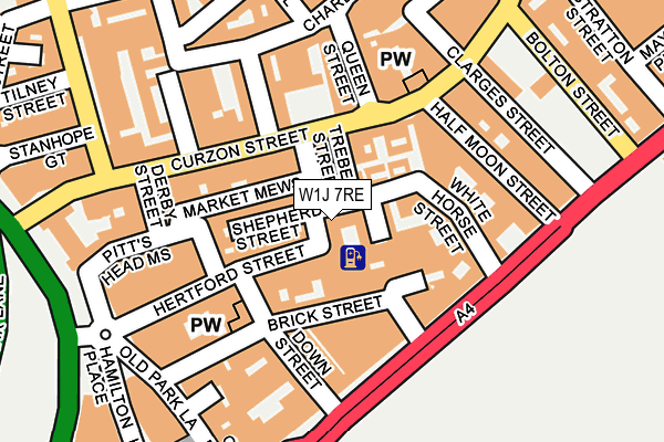 W1J 7RE map - OS OpenMap – Local (Ordnance Survey)