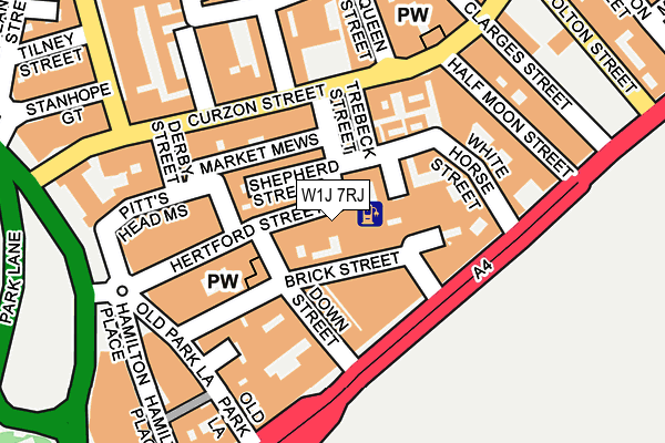 W1J 7RJ map - OS OpenMap – Local (Ordnance Survey)