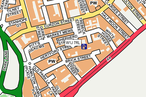 W1J 7RL map - OS OpenMap – Local (Ordnance Survey)