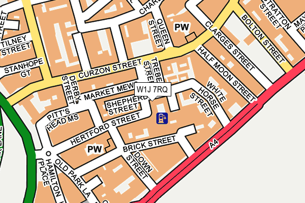 W1J 7RQ map - OS OpenMap – Local (Ordnance Survey)