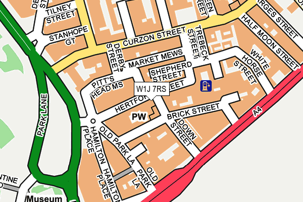 W1J 7RS map - OS OpenMap – Local (Ordnance Survey)