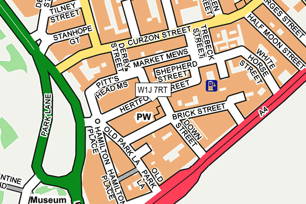 W1J 7RT map - OS OpenMap – Local (Ordnance Survey)