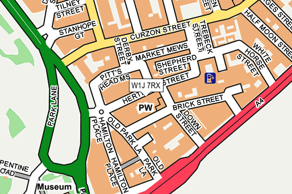 W1J 7RX map - OS OpenMap – Local (Ordnance Survey)