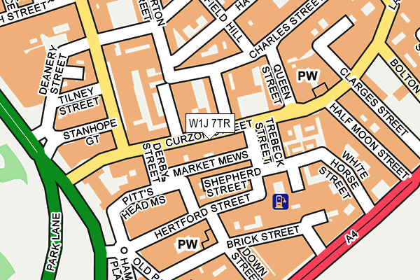 W1J 7TR map - OS OpenMap – Local (Ordnance Survey)