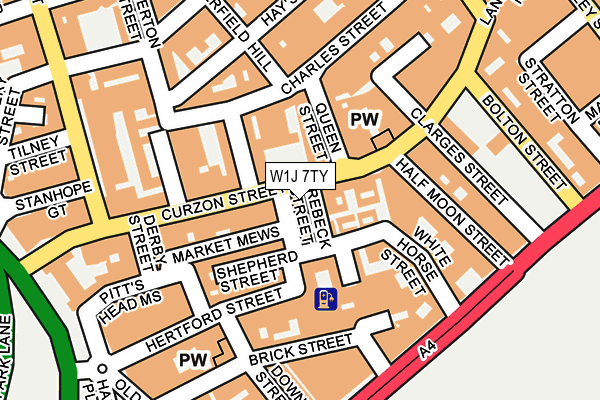 W1J 7TY map - OS OpenMap – Local (Ordnance Survey)