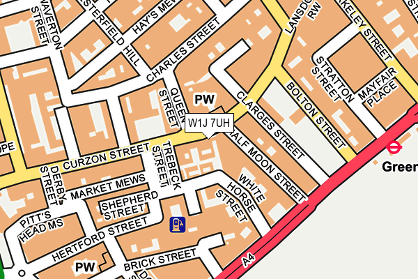 W1J 7UH map - OS OpenMap – Local (Ordnance Survey)