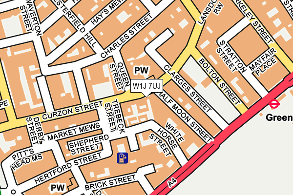 W1J 7UJ map - OS OpenMap – Local (Ordnance Survey)