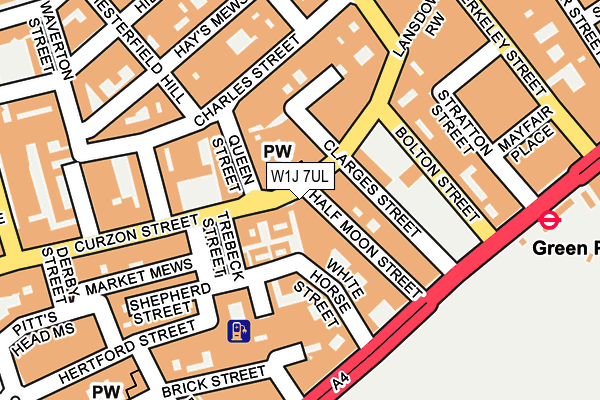 W1J 7UL map - OS OpenMap – Local (Ordnance Survey)