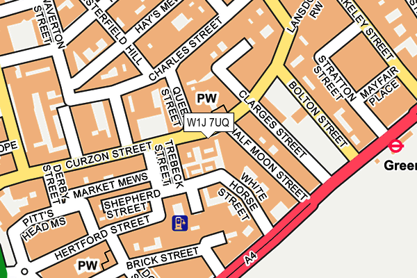 W1J 7UQ map - OS OpenMap – Local (Ordnance Survey)