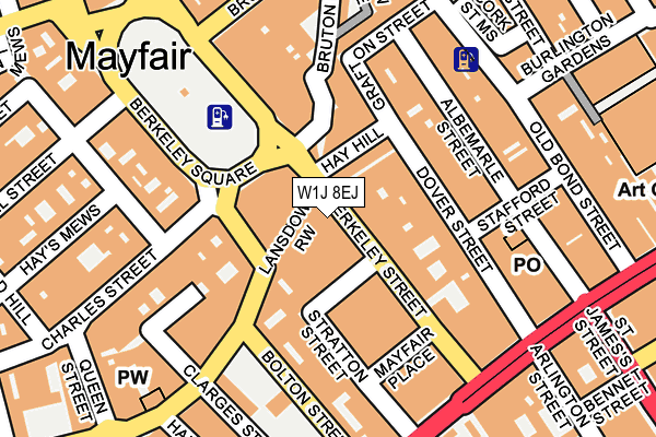 W1J 8EJ map - OS OpenMap – Local (Ordnance Survey)