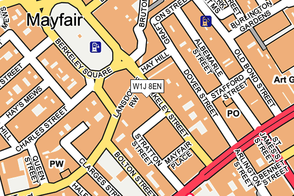 W1J 8EN map - OS OpenMap – Local (Ordnance Survey)