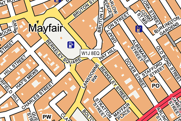 W1J 8EQ map - OS OpenMap – Local (Ordnance Survey)