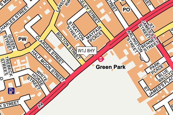 W1J 8HY map - OS OpenMap – Local (Ordnance Survey)