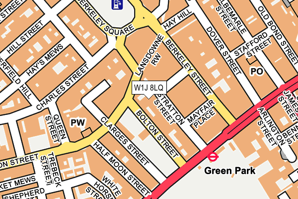 W1J 8LQ map - OS OpenMap – Local (Ordnance Survey)