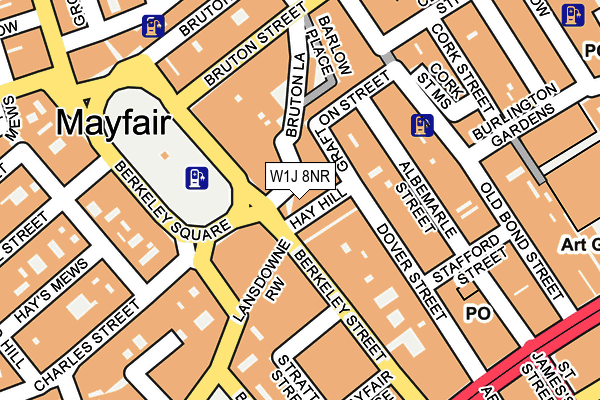 W1J 8NR map - OS OpenMap – Local (Ordnance Survey)