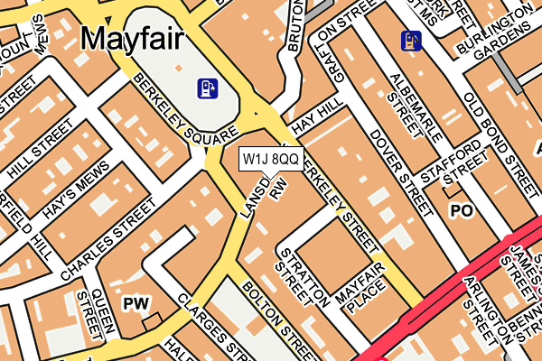 W1J 8QQ map - OS OpenMap – Local (Ordnance Survey)