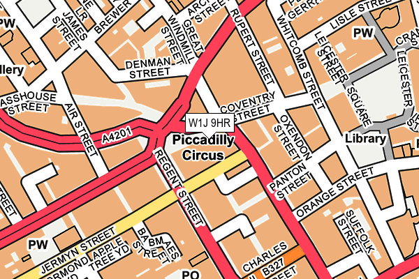 W1J 9HR map - OS OpenMap – Local (Ordnance Survey)