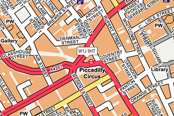 W1J 9HT map - OS OpenMap – Local (Ordnance Survey)