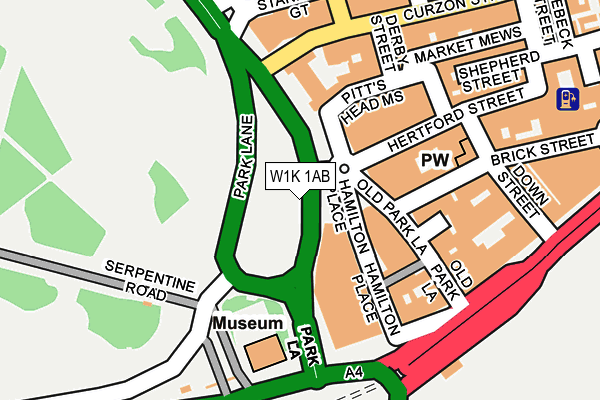 W1K 1AB map - OS OpenMap – Local (Ordnance Survey)
