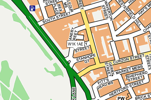 W1K 1AE map - OS OpenMap – Local (Ordnance Survey)
