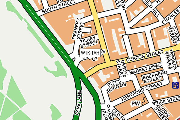 W1K 1AH map - OS OpenMap – Local (Ordnance Survey)