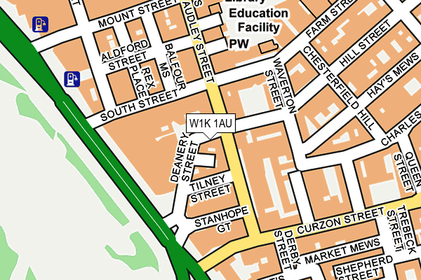 W1K 1AU map - OS OpenMap – Local (Ordnance Survey)