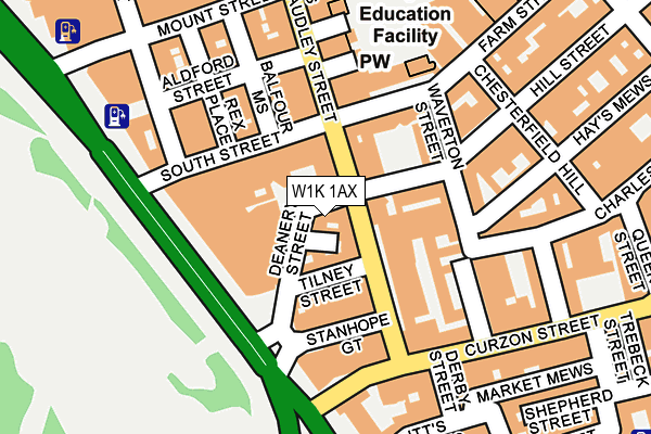 W1K 1AX map - OS OpenMap – Local (Ordnance Survey)