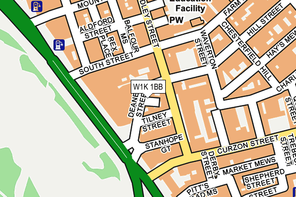 W1K 1BB map - OS OpenMap – Local (Ordnance Survey)