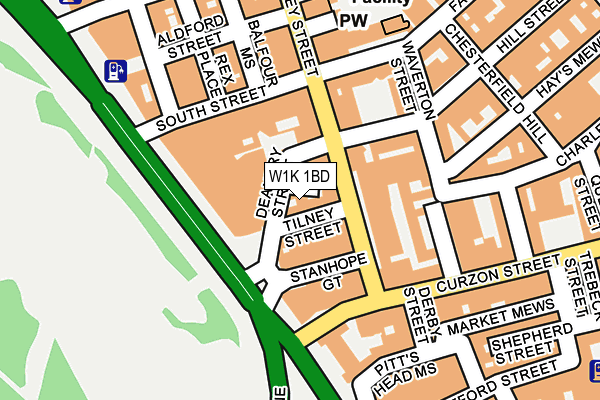 W1K 1BD map - OS OpenMap – Local (Ordnance Survey)