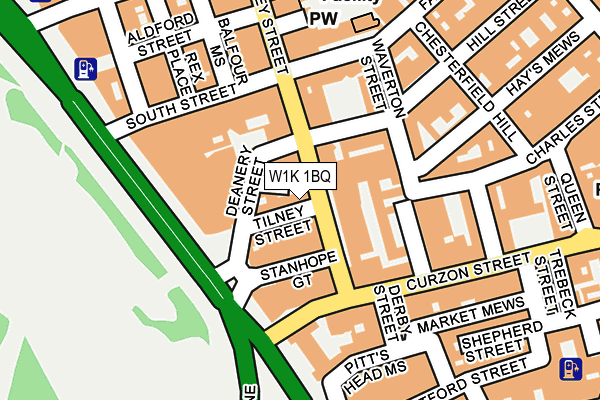 W1K 1BQ map - OS OpenMap – Local (Ordnance Survey)