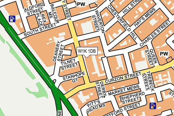 W1K 1DB map - OS OpenMap – Local (Ordnance Survey)