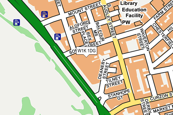 W1K 1DG map - OS OpenMap – Local (Ordnance Survey)