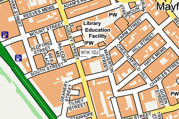W1K 1DJ map - OS OpenMap – Local (Ordnance Survey)