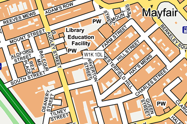 W1K 1DL map - OS OpenMap – Local (Ordnance Survey)