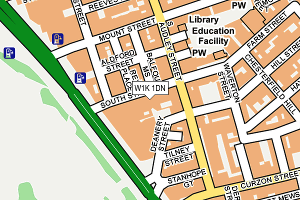W1K 1DN map - OS OpenMap – Local (Ordnance Survey)