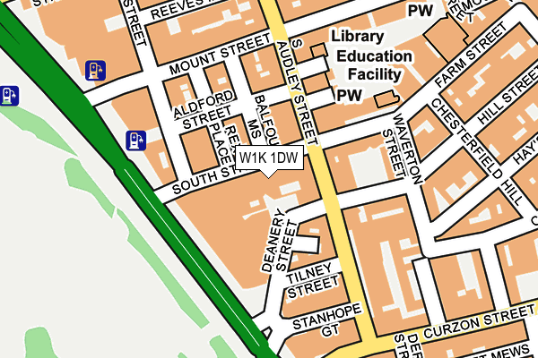 W1K 1DW map - OS OpenMap – Local (Ordnance Survey)