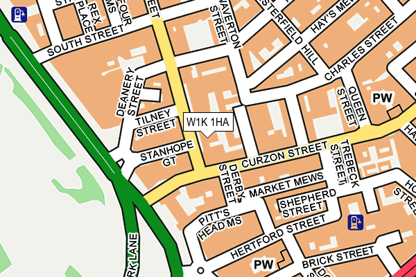 W1K 1HA map - OS OpenMap – Local (Ordnance Survey)
