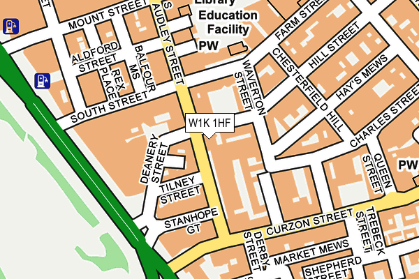 W1K 1HF map - OS OpenMap – Local (Ordnance Survey)