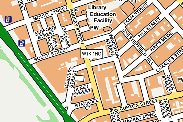 W1K 1HG map - OS OpenMap – Local (Ordnance Survey)