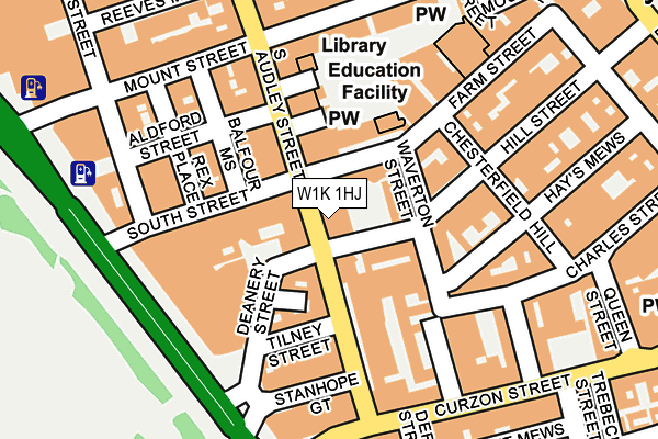 W1K 1HJ map - OS OpenMap – Local (Ordnance Survey)