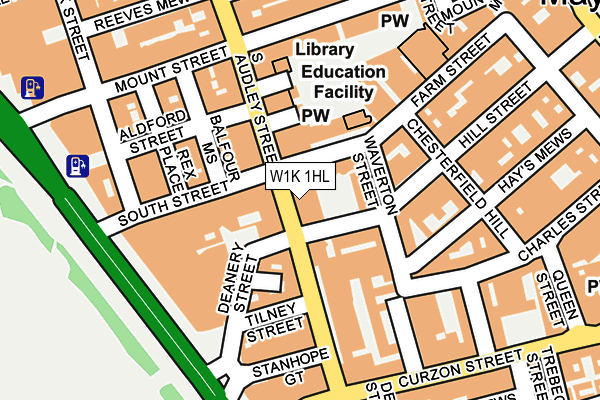 W1K 1HL map - OS OpenMap – Local (Ordnance Survey)