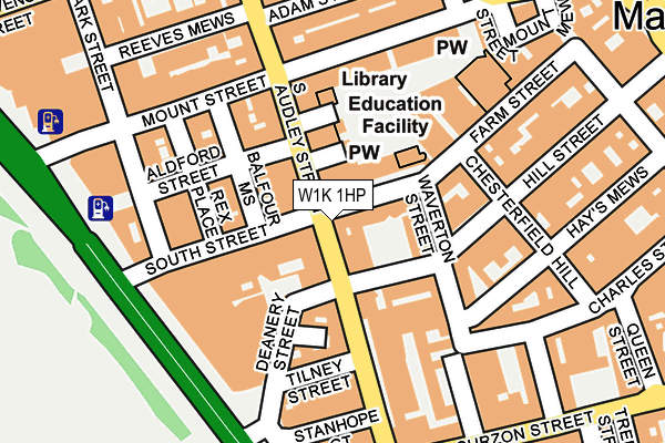 W1K 1HP map - OS OpenMap – Local (Ordnance Survey)