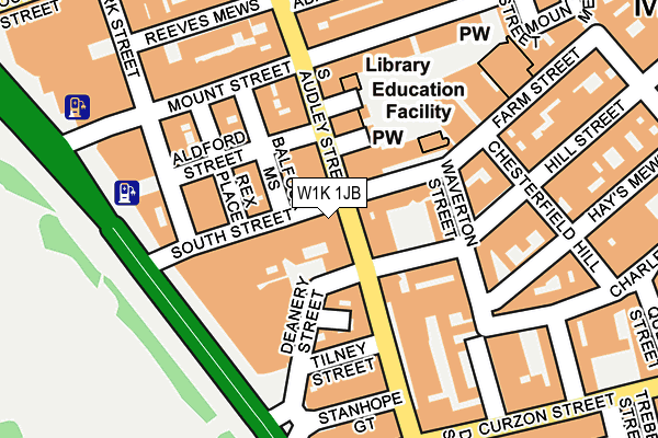 W1K 1JB map - OS OpenMap – Local (Ordnance Survey)